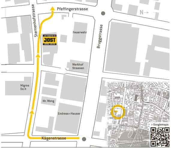 Weg zum Recyclingpark Recycling