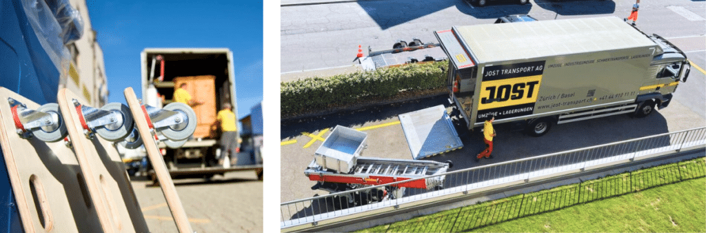 Umzugshilfsmittel von der Jost Transport AG Zürich 